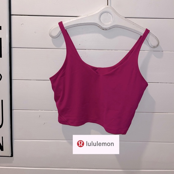 lululemon athletica Tops - Lululemon pink crop top size 14